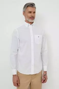 Хлопчатобумажную рубашку Gant, белый