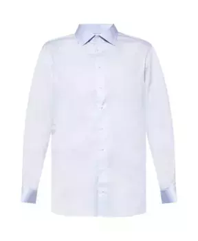 Хлопчатобумажную рубашку Giorgio Armani, синий