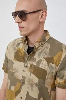 Хлопчатобумажную рубашку Guess, зеленый