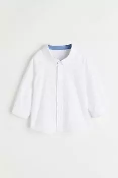 Хлопчатобумажную рубашку H&M, белый