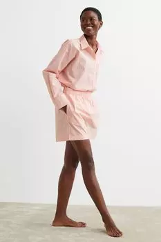 Хлопчатобумажную рубашку H&amp;M, розовый/полосатый