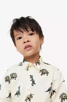 Хлопчатобумажную рубашку H&M, белый