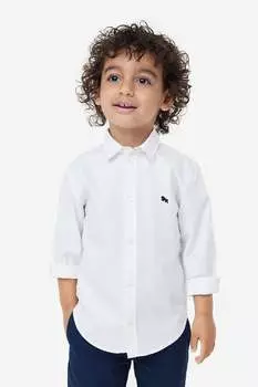 Хлопчатобумажную рубашку H&M, белый