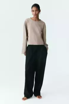 Хлопчатобумажную рубашку H&M, серый