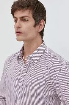 Хлопчатобумажную рубашку Hugo, красный