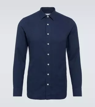 Хлопчатобумажную рубашку Lardini, синий