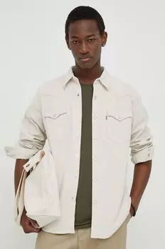 Хлопчатобумажную рубашку Levi's, бежевый