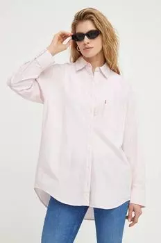 Хлопчатобумажную рубашку Levi's, розовый