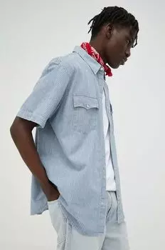 Хлопчатобумажную рубашку Levi's, синий
