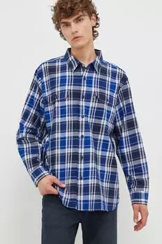 Хлопчатобумажную рубашку Levi's, темно-синий