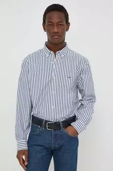 Хлопчатобумажную рубашку Levi's, темно-синий