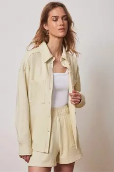 Хлопчатобумажную рубашку Mint Velvet, желтый