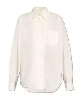 Хлопчатобумажную рубашку Mm6 Maison Margiela, бежевый