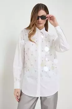 Хлопчатобумажную рубашку Pinko, белый