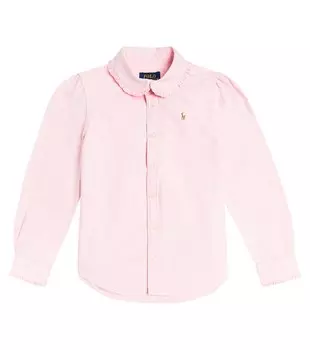Хлопчатобумажную рубашку Polo Ralph Lauren, розовый