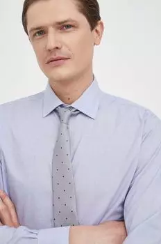 Хлопчатобумажную рубашку Polo Ralph Lauren, синий