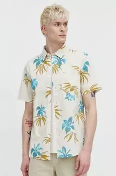 Хлопчатобумажную рубашку Quiksilver, бежевый