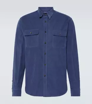 Хлопчатобумажную рубашку Ralph Lauren Purple Label, синий