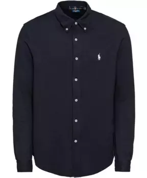 Хлопчатобумажную рубашку Ralph Lauren, синий