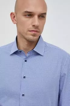 Хлопчатобумажную рубашку Seidensticker, темно-синий