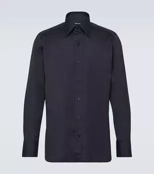 Хлопчатобумажную рубашку Tom Ford, синий