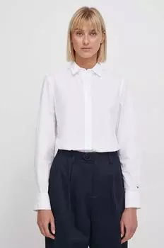 Хлопчатобумажную рубашку Tommy Hilfiger, белый