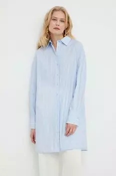 Хлопчатобумажную рубашку Twinset, синий