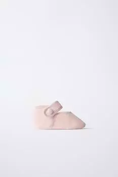 Хлопчатобумажные балерины ZARA, розовый