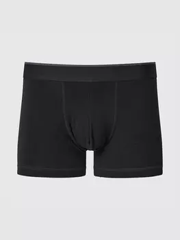 Хлопчатобумажные боксерские трусы низкая посадка Uniqlo, черный