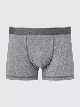 Хлопчатобумажные боксерские трусы низкая посадка Uniqlo, серый