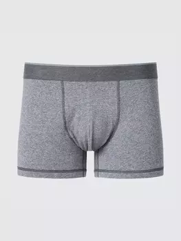 Хлопчатобумажные боксерские трусы низкая посадка Uniqlo, серый