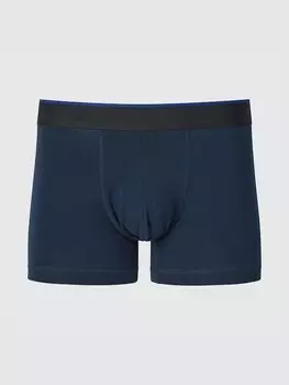 Хлопчатобумажные боксерские трусы низкая посадка Uniqlo, синий