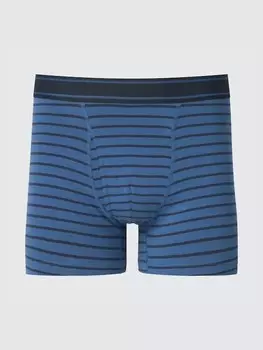 Хлопчатобумажные боксерские трусы в полоску Uniqlo, синий