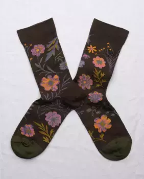 Хлопчатобумажные носки с принтом Bonne Maison, коричневый