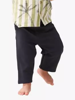 Хлопчатобумажные текстурированные брюки baby luca Angel & Rocket, темно-синий