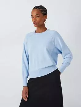 Хлопчатобумажный джемпер реглан John Lewis, синий