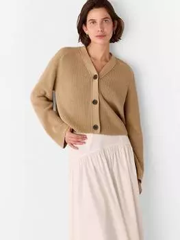 Хлопчатобумажный кардиган nala Whistles, кэмел