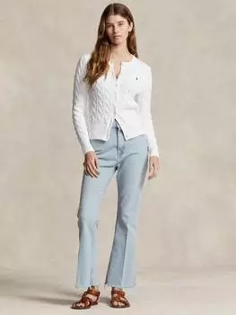 Хлопка вязаный кардиган Ralph Lauren, белый