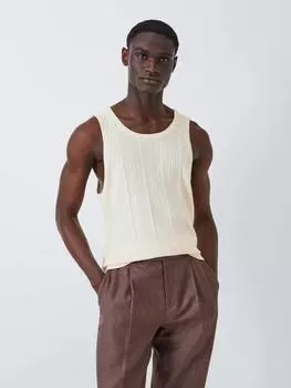 Хлопка вязаный жилет John Lewis, цвет Pearl