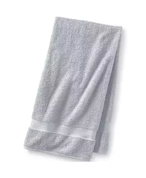 Хлопковая банная простыня премиум-класса Supima Lands' End, серый
