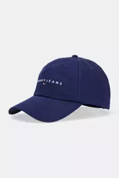 Хлопковая бейсболка 0 Tommy Jeans, темно-синий