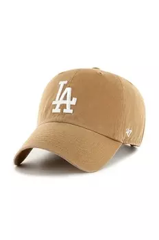 Хлопковая бейсболка 47 бренда MLB Los Angeles Dodgers 47 Brand, бежевый