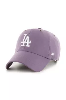 Хлопковая бейсболка 47 бренда MLB Los Angeles Dodgers 47 Brand, фиолетовый