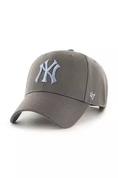 Хлопковая бейсболка 47 бренда MLB New York Yankees 47 Brand, серый