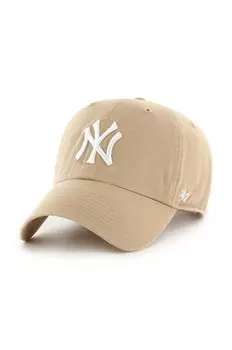 Хлопковая бейсболка 47 бренда MLB New York Yankees 47 Brand, бежевый