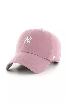 Хлопковая бейсболка 47 бренда MLB New York Yankees 47 Brand, розовый