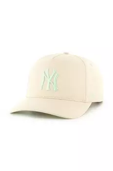 Хлопковая бейсболка 47 бренда MLB New York Yankees 47 Brand, бежевый