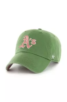 Хлопковая бейсболка 47 марки MLB Oakland Athletics 47 Brand, зеленый