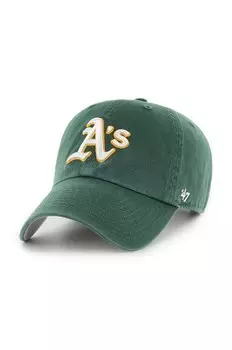 Хлопковая бейсболка 47 марки MLB Oakland Athletics 47 Brand, зеленый