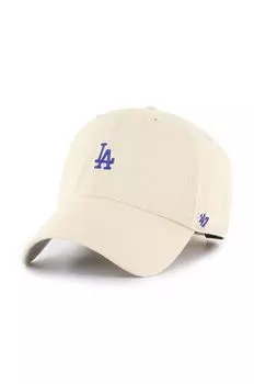 Хлопковая бейсболка 51brand MLB Los Angeles Dodgers 47brand, бежевый